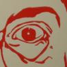 Thumbnail for Linoprint ‘What!’ – gesigneerd A4 vrouwenportret in signaaloranje op ivoorpapier