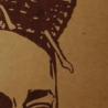 Thumbnail for Afrikaanse linoprint Mangbetu Queen – handgedrukt portret op kraftpapier, A4-formaat, gesigneerd
